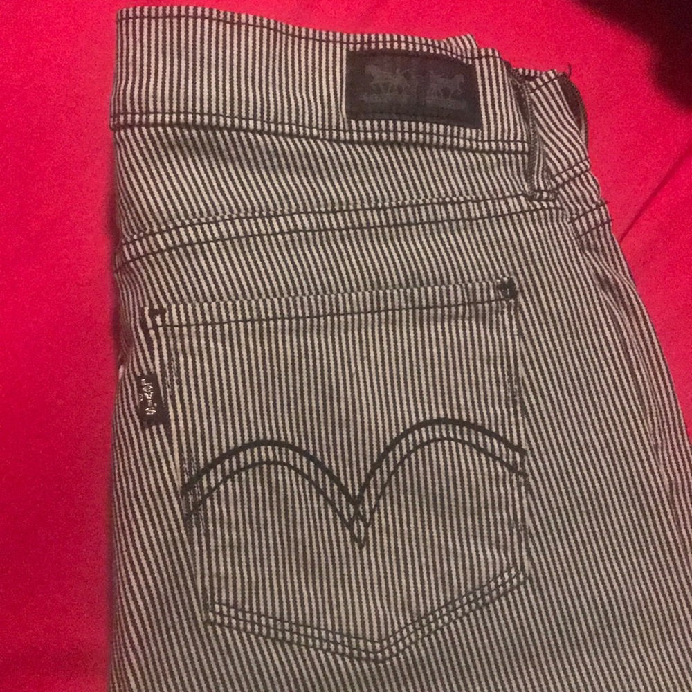 Pin Striped Levi’s Jeans, never worn